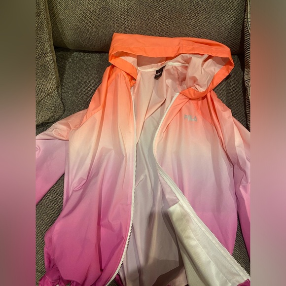 Fila Sport Beautiful shade of orange, pale pink & hot pink Active jacket Size XL - Picture 6 of 6
